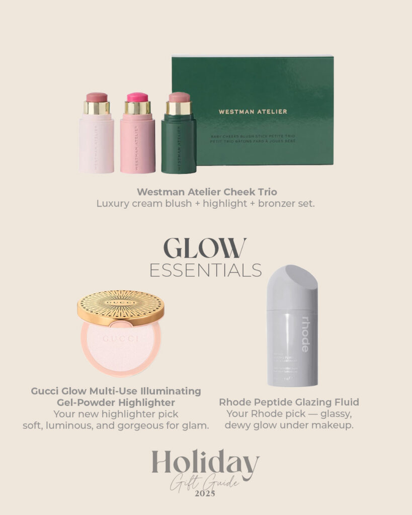 beauty holiday gift guide 2025 (glow essentials)