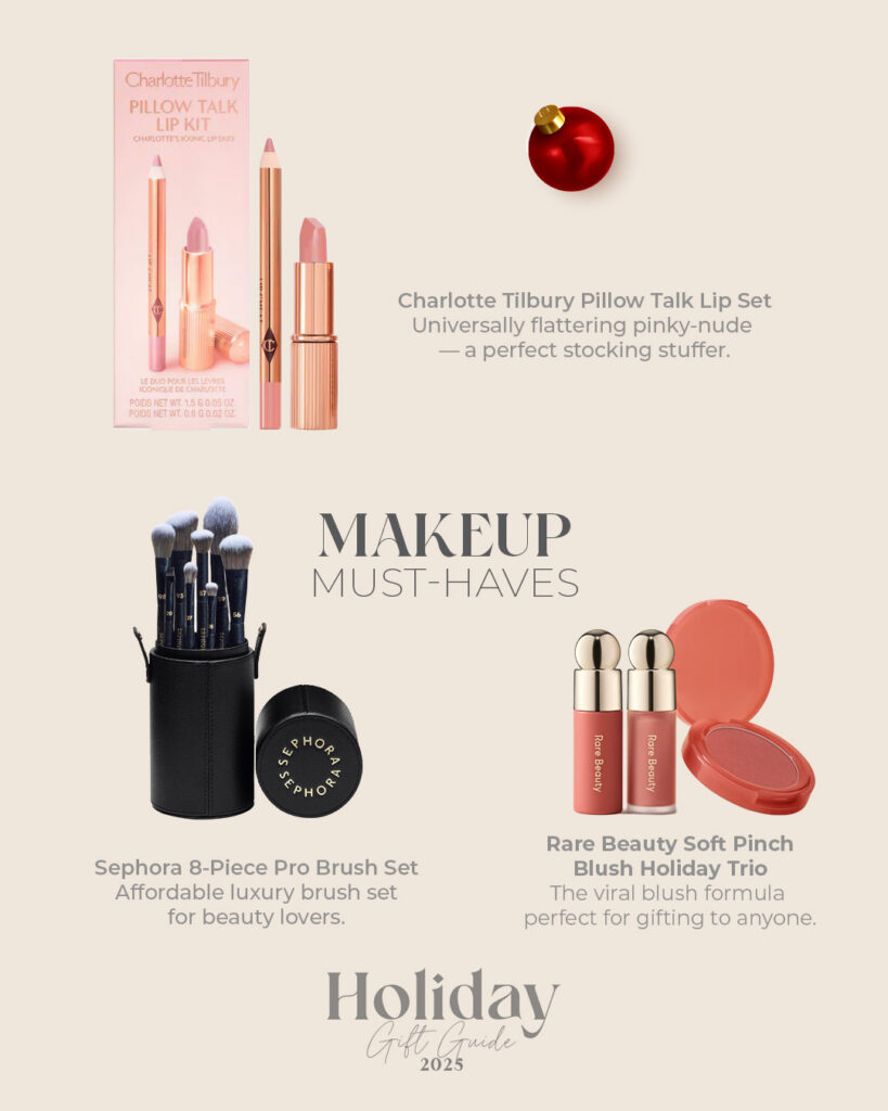 beauty holiday gift guide 2025 (makeup must-haves)