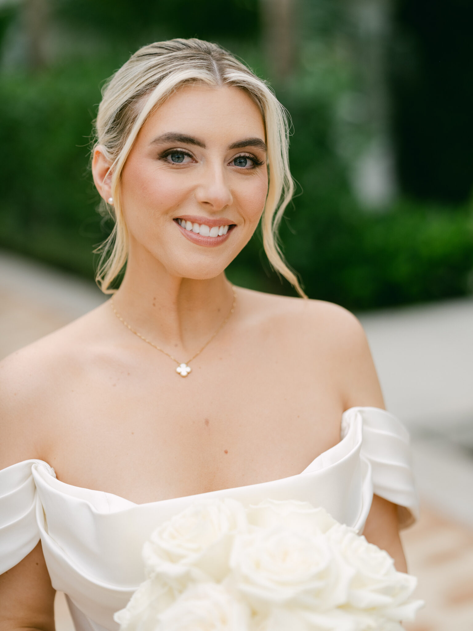 romantic soft glam wedding makeup look